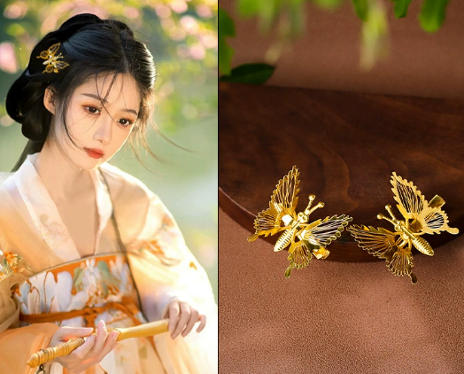 Par de clips 🦋 Mariposa de viento 🦋