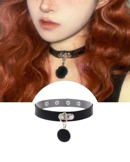 Chocker negro con dije circular