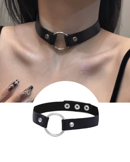 Chocker negro con aro
